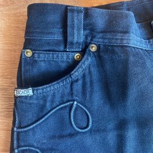 Vintage Escada Embroidered Detail Black Mom Jeans 42 (10)